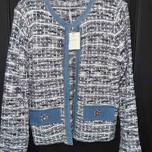 Sioni-Chic Blue and White Women's Jacket
